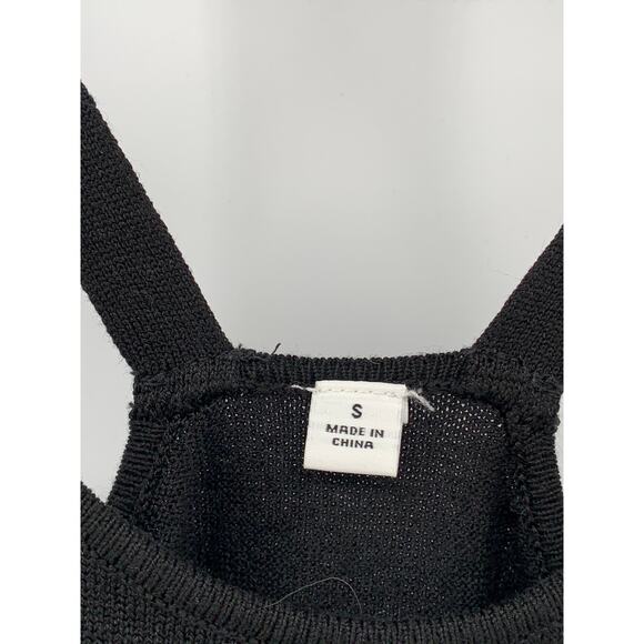 GU Women's Black Knit Halter Sleeveless Pullover Midi Dress SZ S - Picture 10 of 10
